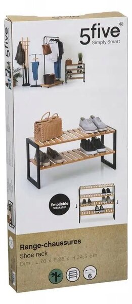 5five Simply Smart Botník 70 x 34,5 x 26 cm borovice