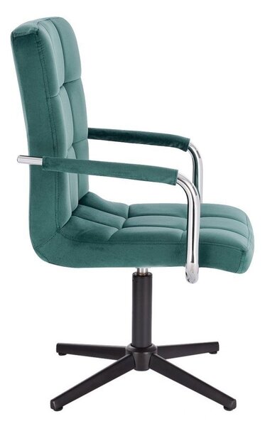 LuxuryForm DESIGN Židle VERONA VELUR na černém kříži - zelená
