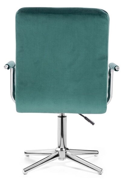 LuxuryForm DESIGN Židle VERONA VELUR na stříbrném kříži - zelená