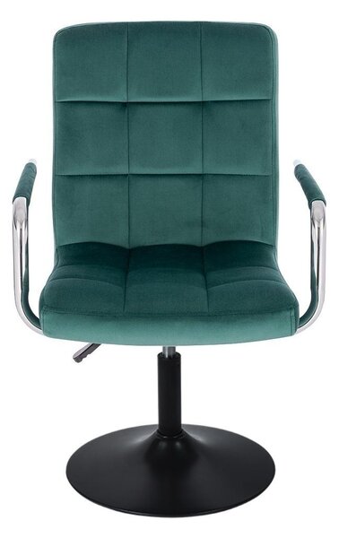 LuxuryForm DESIGN Židle VERONA VELUR na černém talíři - zelená