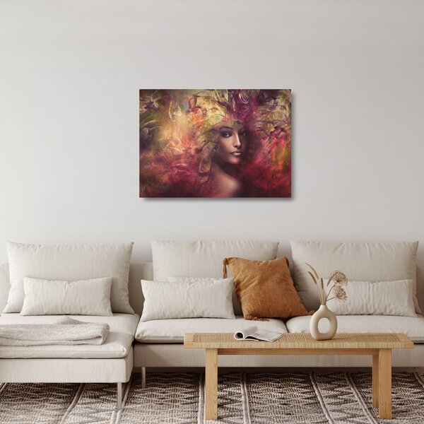 Skleněný obraz - Fantasy žena (70x50 cm)