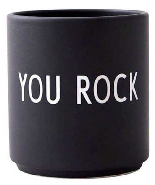 Design Letters Porcelánový hrnek YOU ROCK - Black DL120