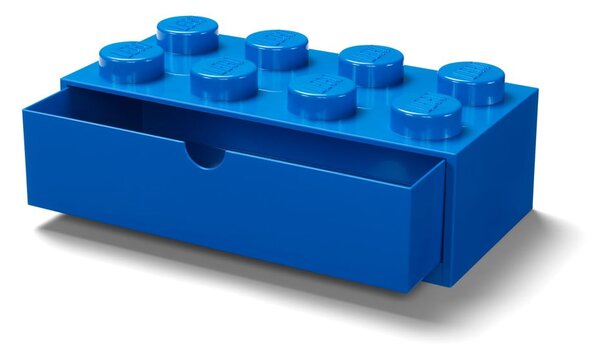 Modrý stolní box se zásuvkou LEGO®, 31 x 16 cm