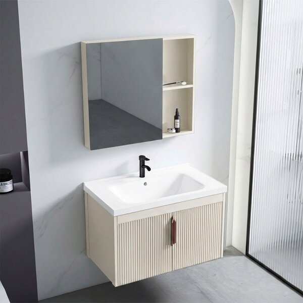 Sada Koupelnového Nábytku S Umyvadlem Rea Aa147 Astor 60Cm Béžový