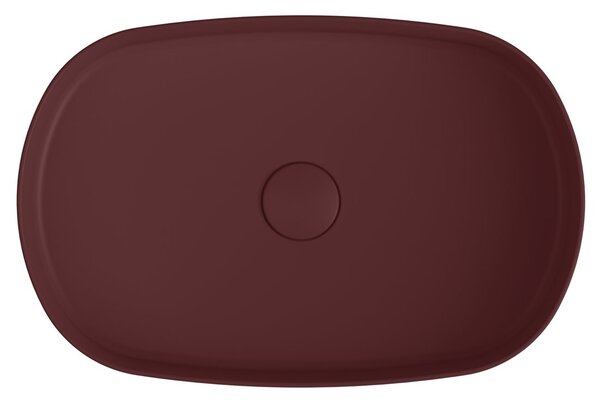 INFINITY OVAL keramické umyvadlo na desku, 55x36 cm, maroon red 10NF65055-2R