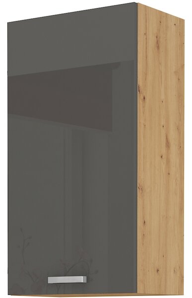 Horní kuchyňská skříňka Arryn 50 G-90 1F (dub artisan + lesk šedý). Vlastní profesionální přeprava až k Vám domů 1024848