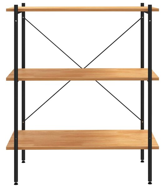 3patrový regálový díl černý a dubový 80 x 40 x 92 cm 336340