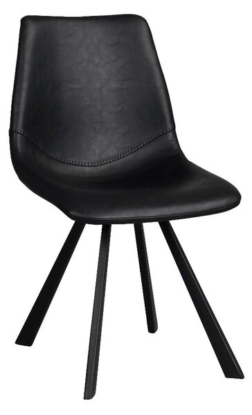 Černá jídelní židle s černými nohami Rowico Alpha