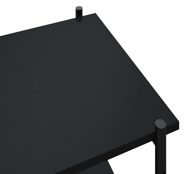 Policový regál se 4 policemi černý 80 x 40 x 130 cm 336343
