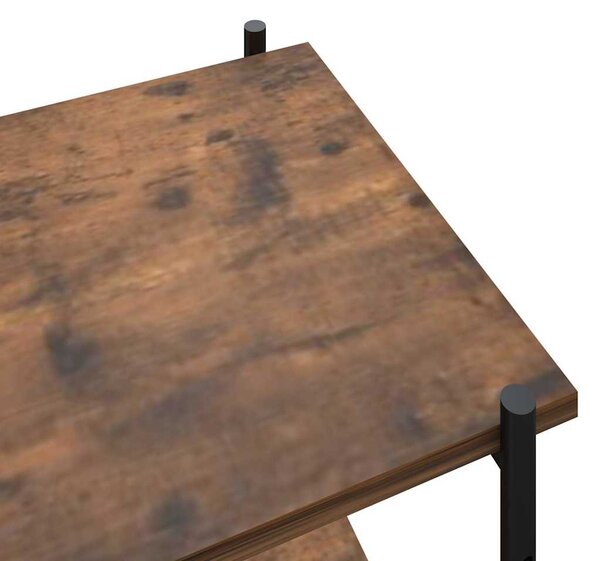 Policový regál se 3 policemi černý a přírodní 80 x 40 x 92 cm 336341