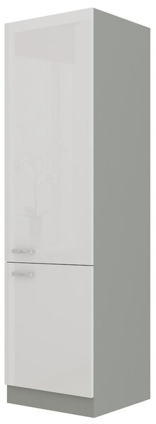 Potravinová kuchyňská skříňka Brunea 60 DK-210 2F (šedá + lesk bílý). 1024993