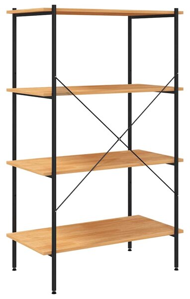 Policový regál se 4 policemi černý a dub 80 x 40 x 130 cm 336344