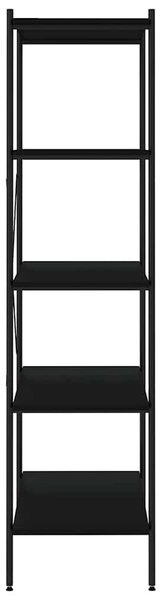 Policový regál s 5 policemi černý 80 x 40 x 163 cm 336347
