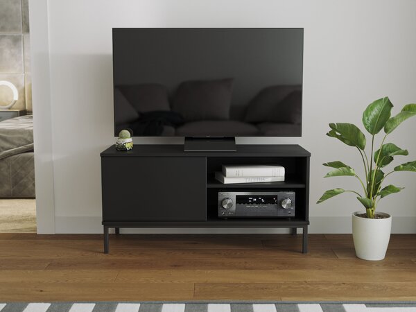 Tv stolek Quebec 1D (černá matná). Akce -29%