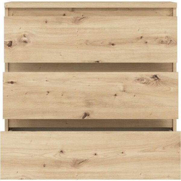 Komoda CHELSEA 3 zásuvky - 77,2 x 42 x 79,9 cm - dub artisan