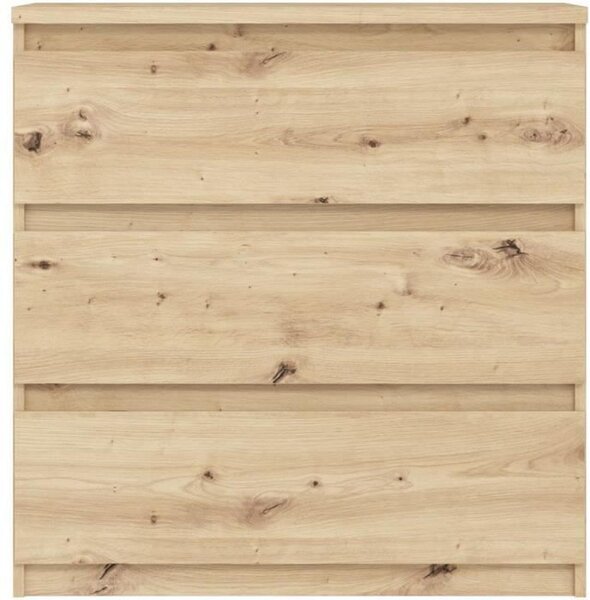 Komoda CHELSEA 3 zásuvky - 77,2 x 42 x 79,9 cm - dub artisan