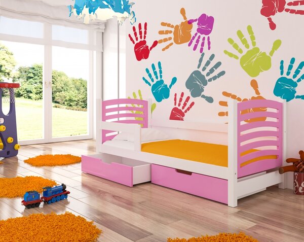 Dětská postel MINO růžová / bílá