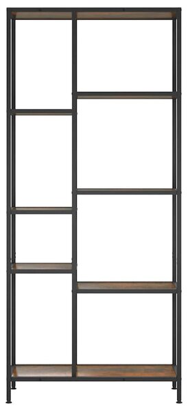 Knihovna 80x30x180 cm ocel a kompozitní dřevo 336360