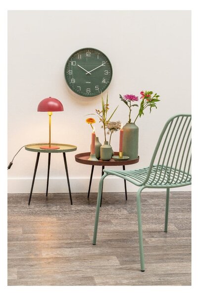 Zelené nástěnné hodiny Karlsson Lofty, ø 40 cm