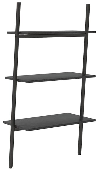 3patrová opěrná police černá 64 x 34 x 116 cm 336372