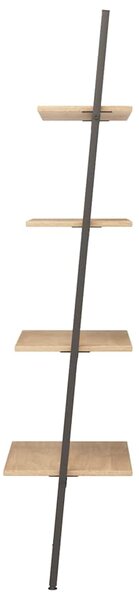 4patrová opěrná police světle hnědá a černá 64 x 34 x 150,5 cm 336373