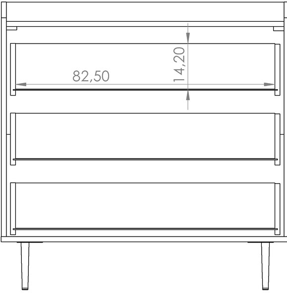Komoda Vasecta K3SZ (dub brandy castello). Akce -28%
