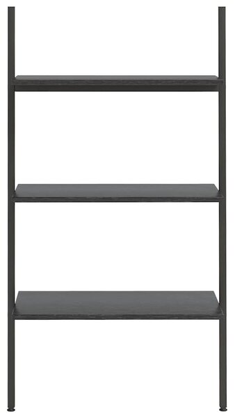 3patrová opěrná police černá 64 x 34 x 116 cm 336372