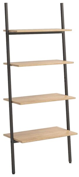 4patrová opěrná police světle hnědá a černá 64 x 34 x 150,5 cm 336373