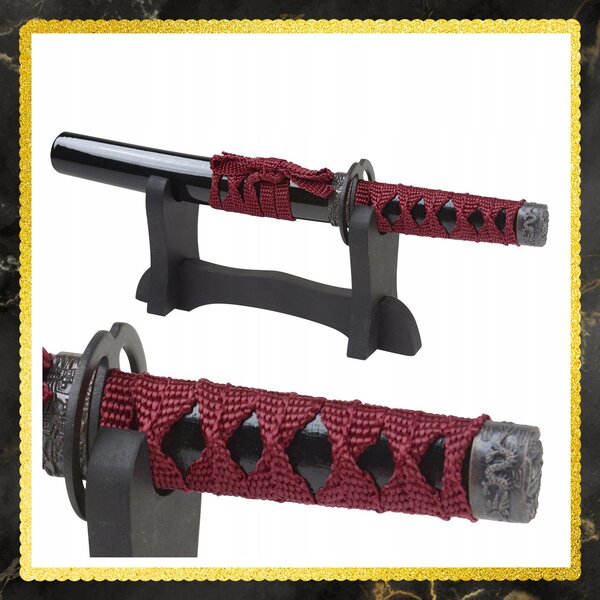 Nůž na dopisy ve stylu japonského TANTO se stojánkem SW-1811BK 24 cm