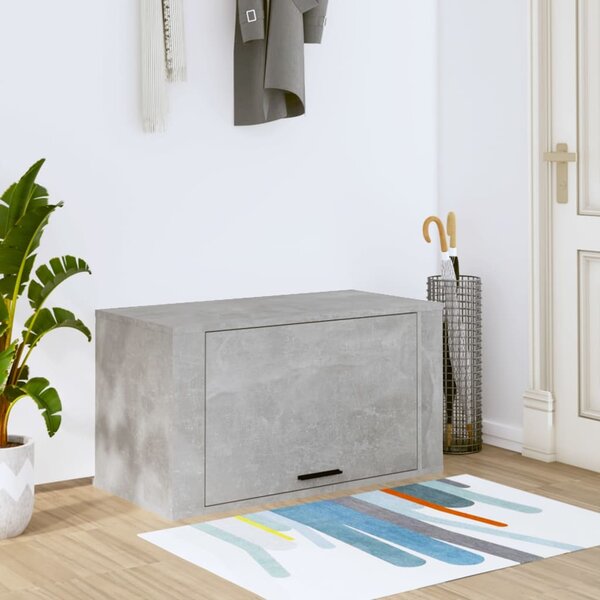 Nástěnný botník betonově šedý 70 x 35 x 38 cm kompozitní dřevo