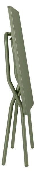 Sada BALCONY II – skládací stůl 64×70 cm + 2 ultra kompaktní židle | ColorBlock zelená Moss