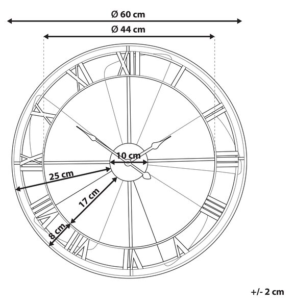Nástěnné hodiny WIKON 60 cm Kov Pestrá