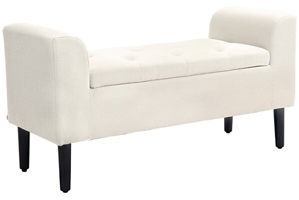 HOMCOM Čalouněná Úložná Lavice s Opěrkami Rukou, Úložná Lavice do Ložnice, Předsíně, Obývacího Pokoje, Nosnost 130 Kg 116 x 44 x 58 cm | Aosom