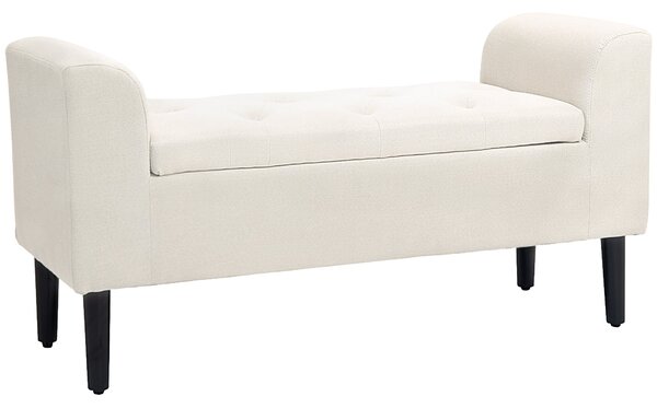 HOMCOM Čalouněná Úložná Lavice s Opěrkami Rukou, Úložná Lavice do Ložnice, Předsíně, Obývacího Pokoje, Nosnost 130 Kg 116 x 44 x 58 cm | Aosom