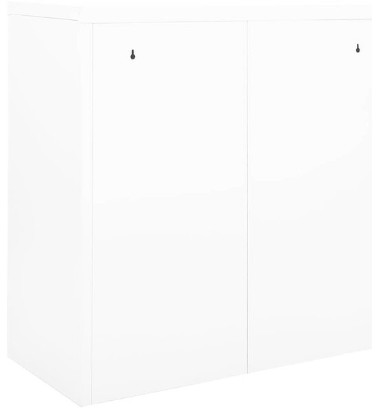 Skříň s posuvnými dveřmi bílá 90 x 40 x 90 cm ocel 336429