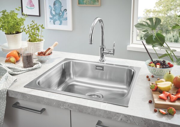 GROHE BauLoop - Páková dřezová baterie, DN 15, Chrom 31368000