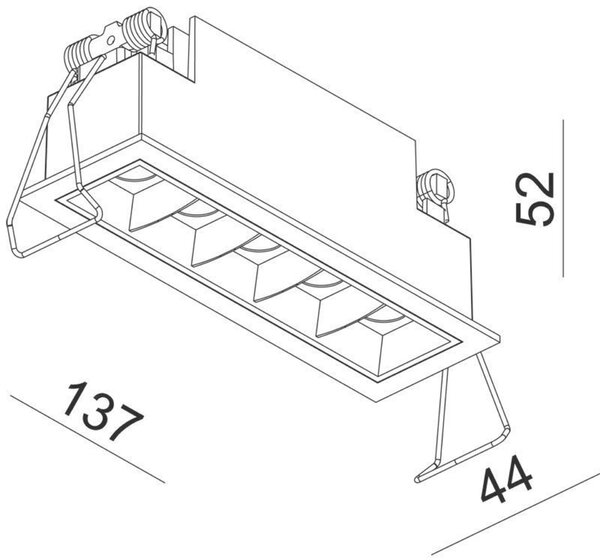 VÝPRODEJ VZORKU Deko-Light stropní vestavné svítidlo Ceti 5 14-15V DC 10,50 W 2900 K 640 lm 137 mm bílá mat 565250