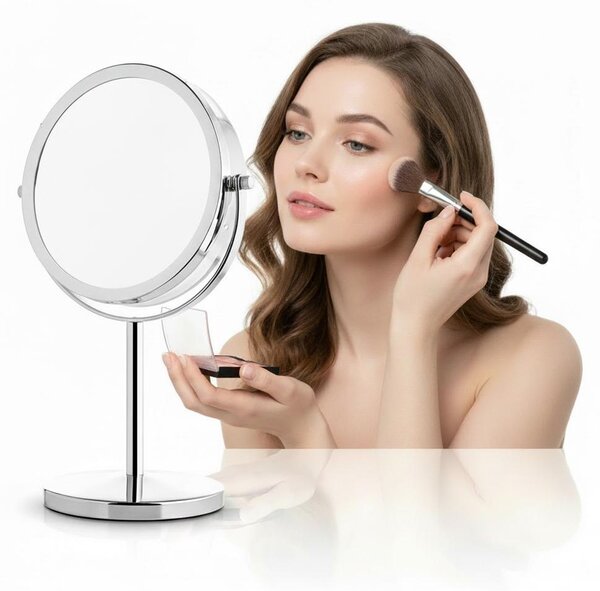 Mucola koupelnové zrcadlo make-up zrcadlo 10x kosmetické zrcadlo LED make-up zrcadlo zrcadlo na holení osvětlení koupelnové zrcadlo stojící zrcadlo