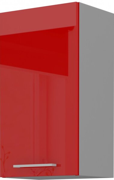 Horní kuchyňská skříňka Roslyn 45 G 72 1F (červená + šedá). 1032687