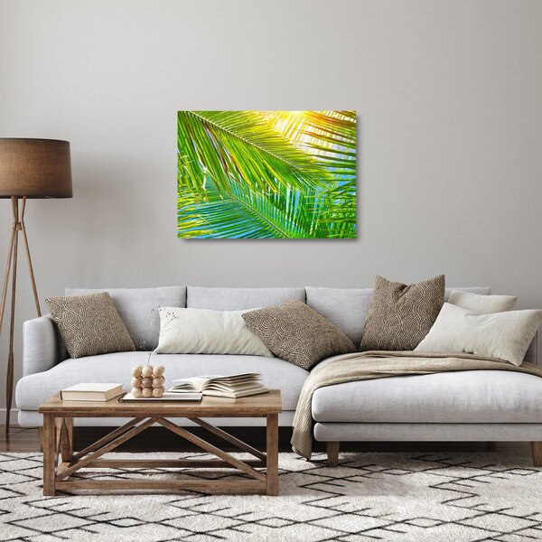 Skleněný obraz - Palmové listy (70x50 cm)
