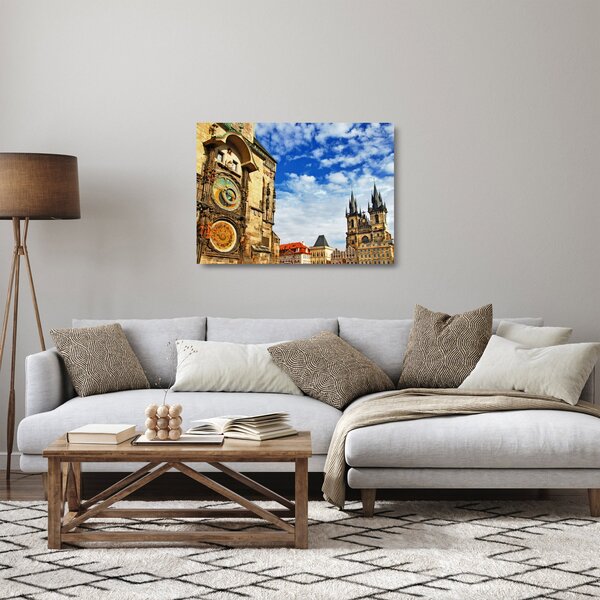 Skleněný obraz - Pražský orloj (70x50 cm)