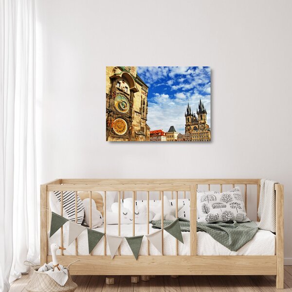 Skleněný obraz - Pražský orloj (70x50 cm)