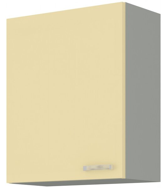 Horní kuchyňská skříňka Kelyn 60 G 72 1F (lesk krémový + šedá). 1032752