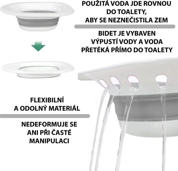 Přenosný bidet s pumpičkou