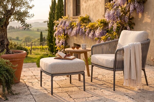 4Season Outdoor designové zahradní stoličky Florence Footstool Terre