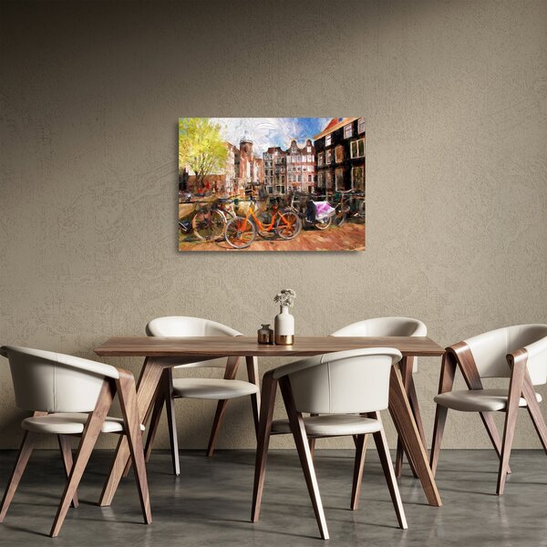 Skleněný obraz - Amsterdam, malba (70x50 cm)