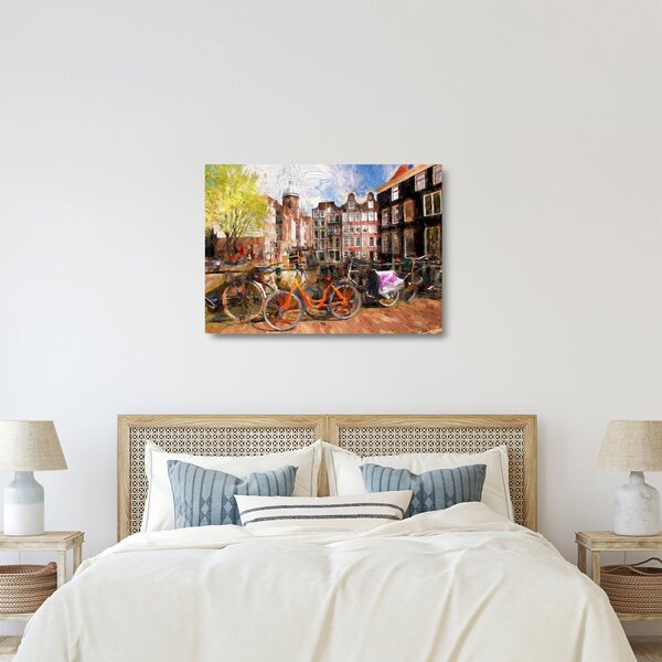 Skleněný obraz - Amsterdam, malba (70x50 cm)
