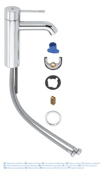 GROHE Essence - Páková umyvadlová baterie, velikost S, chrom 23590001