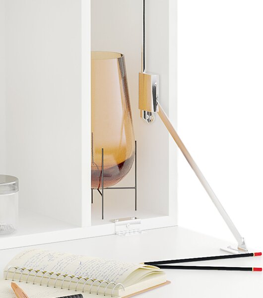 HOMCOM Závěsný skládací počítačový stůl se policí - 77 x 20 x 51 cm | Aosom