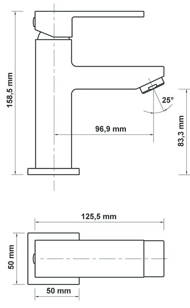 Hagser Ulva umyvadlová baterie stojící černá HGR13000032